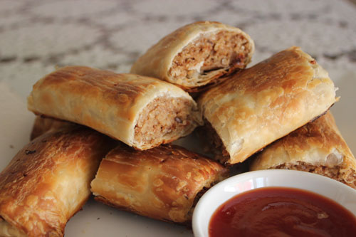 homemade vegetarian sausage rolls, taste just like the real thing only better!