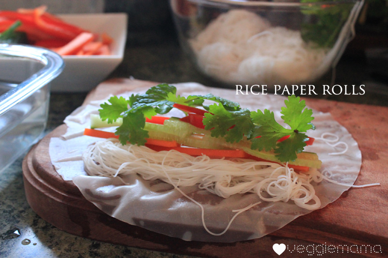 The easiest rice paper rolls ever! Great for hot summer nights, picnics, parties, or school lunchboxes | Veggie Mama