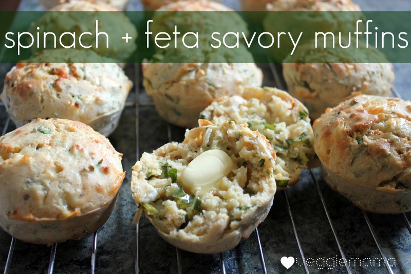 spinach feta and sundried tomato muffins - great for lunchboxes
