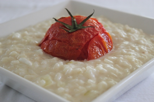 Risotto with goat cheese and roasted tomatoes | Veggie Mama