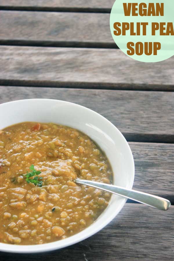 When you want a creamy, smoky, thick, chunky soup on a cold winter's day, then throw this vegan split pea soup in the crock pot and you'll thank me!