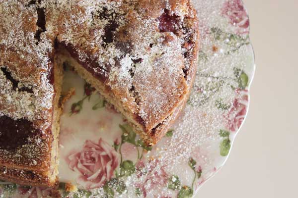 Lookin' to bake? Look no further than this Raspberry Jam Cake. Vintage-style with a jammy center.